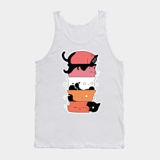 Cute Cat Stack Tank Top